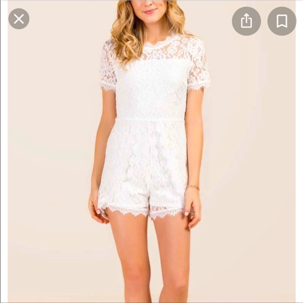 White lace romper